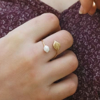 Bague feuille Sunset