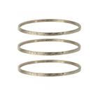Joobee : Bracelet 3 joncs métal argenté de Helles porté