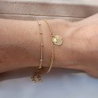 Joobee : bracelet médaille Moka de Moody Arty porté