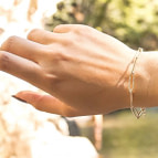 Joobee : bracelet gros maillons dorés Ayala de Stella Mai porté