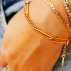 Bracelet maille rectangle Eternity