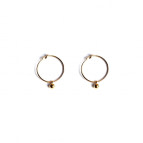 Boucles d'oreilles mini créoles perle dorée Luce