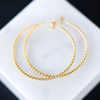 Joobee boucles d'oreilles créoles tressées de Sissi 100 Fils