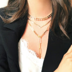 Joobee : collier maille rectangle Eternity de Helles porté