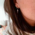 Joobee : boucles d'oreilles mini créoles épée de Léone
