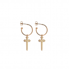Joobee : boucles d'oreilles mini créoles épée de Léone