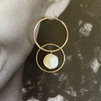 Joobee : Boucles d'oreilles créoles doubles perle Lisbonne par Gisel b.