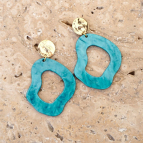 Boucles d'oreilles Lagoon aqua