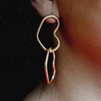 Joobee : Boucles d'oreilles créoles doubles cœurs Teresa de Elis Paris