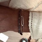Joobee : bracelet maille gourmette Roucas de Maison Clairon porté