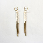 Joobee : Boucles d'oreilles pendantes perles bois Jarana de Maison Clairon