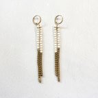 Joobee : Boucles d'oreilles pendantes perles bois Jarana de Maison Clairon