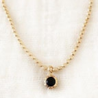 Joobee : collier pendentif cristal noir Jaïpur de Stella Mai
