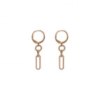 Joobee : boucles d'oreilles maillon or pâle Saturne de Un de Ces Quatre