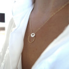 Joobee : collier pendentif porcelaine Cerame de Sissi 100Fils porté