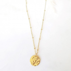 Joobee : collier médaille dorée Ivy de Ginandger