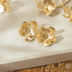 Boucles d'oreilles puces fleurs Orphée