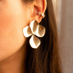 Boucles d'oreilles fleurs larges Amalia - sur commande