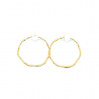 Joobee : Boucles d'oreilles créoles de créateur Edith blanches de Ginandger
