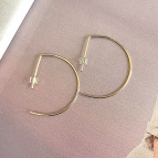 Joobee : Boucles d'oreilles demi créoles Iris de Sissi 100Fils