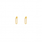 Joobee : boucles d'oreilles puces dorées Eternity de Helles