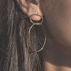 Joobee : Boucles d'oreilles créoles doubles Halo