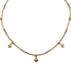 Joobee : collier perles labradorite Fès rose de Petite Madame