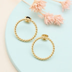 Joobee : Boucles d'oreilles mini créoles tressées Toscane de Aurélie Joliff