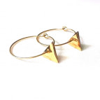 Joobee : boucles d'oreilles mini créoles triangle Laura de By Fleur de Jade