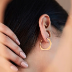 Boucles d'oreilles grandes créoles Dune de Nadja Carlotti