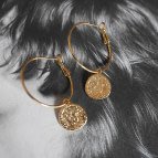 Joobee : boucles d'oreilles créoles médaille Médaille de Petite Madame