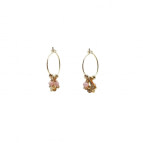Joobee : boucles d'oreilles mini créoles rhodochrosite Fès de Petite Madame