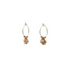 Joobee : boucles d'oreilles mini créoles rhodochrosite Fès de Petite Madame