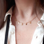 Joobee : collier petites pampilles Thea de Sissi 100Fils porté