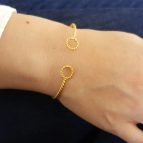 Joobee bracelet jonc tressé de Sissi 100 Fils porté