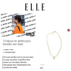 Joobee : collier perles de culture Louison de Mai vu dans ELLE