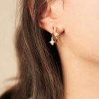 Joobee : Monoboucle cabochon en verre Gabie blanc de Constance L