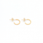 Joobee : Boucles d'oreilles mini créoles dorées Iris de 4 Crosses