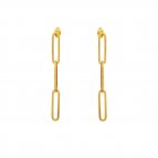 Joobee : Boucles d'oreilles pendantes gros maillons Eternity de Helles portées
