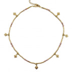 Joobee : collier perles labradorite Fès rose de Petite Madame