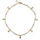 Joobee : collier perles labradorite Fès rose de Petite Madame