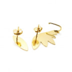 Boucles d'oreilles asymétriques Plum de Nadja Carlotti