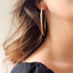 Joobee : Boucles d'oreilles créoles serpent Snake de Helles portées