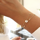 Joobee : bracelet médaille porcelaine Faenza de Sissi 100Fils atelier