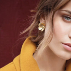 Boucles d'oreilles puces fleurs Orphée