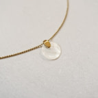 Joobee : collier pendentif nacre Bubinga blanc de Maison Clairon