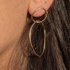 Joobee : Boucles d'oreilles créoles doubles Halo portées