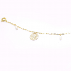 Joobee : bracelet médaille et perles Kate de Gisel b.