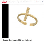 Joobee : bague Léone Trait pointillé de Léone vue dans la presse