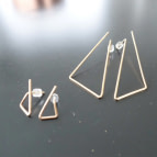 Joobee : Boucles d'oreilles puces petits triangles de Sissi 100Fils